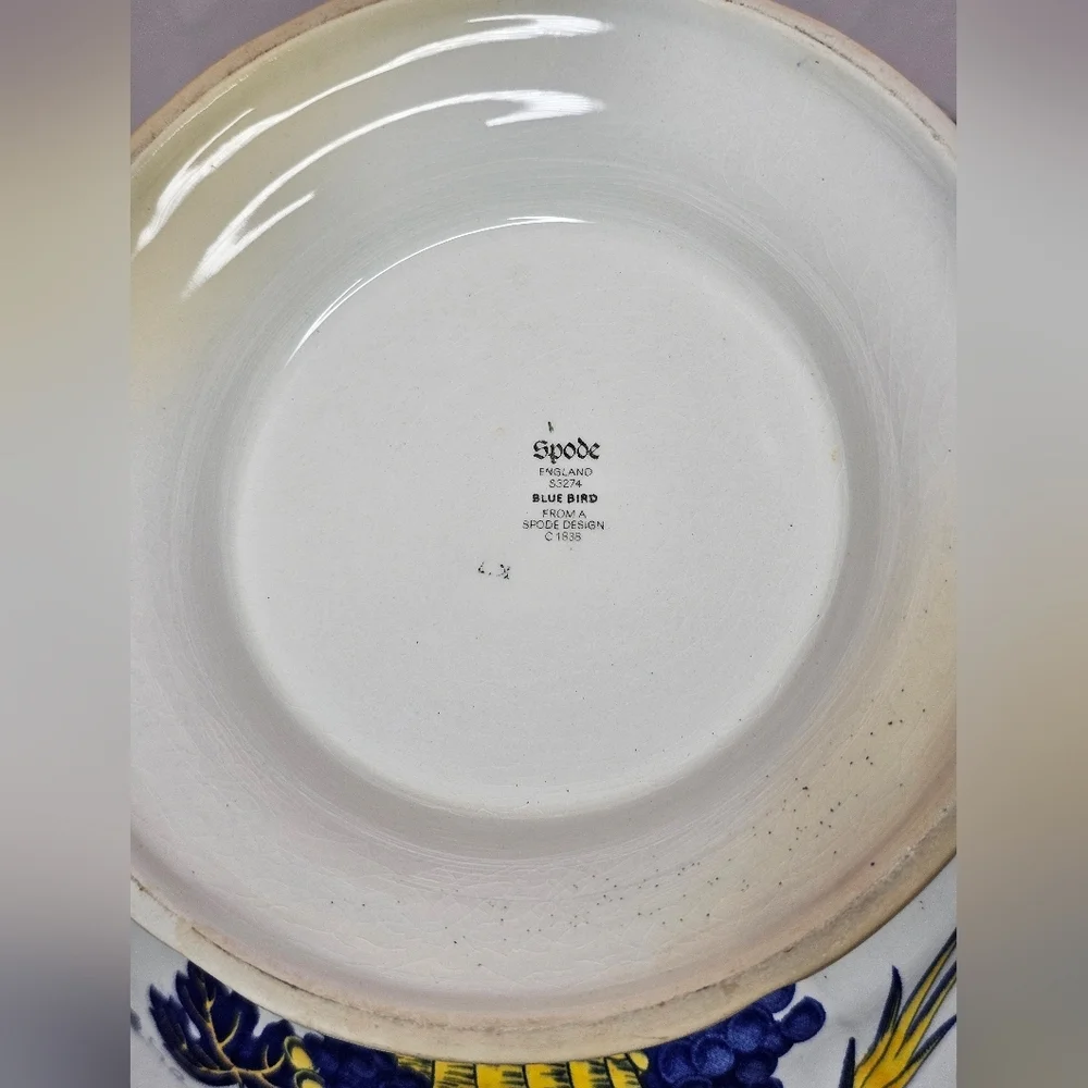 Vintage Spode Blue Bird Soup Tureen With Lid